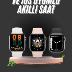 Mey İthalat® 1.83 İnç Akıllı Saat Android ve İOS Uyumlu Çağrı Cevaplayabilen Adımsayar GPS Takibi