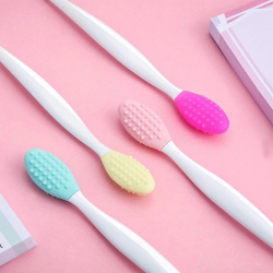 Mey İthalat®  2 Adet Dudak Fırçası Peeling Etkili Gözenek  Siyah Nokta Temizleyici Akne Giderici Çift Yönl