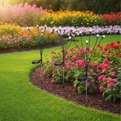 Mey İthalat® 2 Adet Güneş Enerjili Plastik Bahçe ası – LED Dış Mekan Top Aydınlatma, Otomatik Açılıp Kapanan Solar Işık