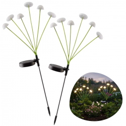 Mey İthalat® 2 Adet Plastik Mantar Solar Bahçe ası – Güneş Enerjili LED Dış Mekan Aydınlatma, Otomatik Sensörlü Dekoratif Bahçe Işığı