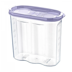 Mey İthalat®  2 Kapaklı Ölçekli Erzak Kuru Gıda Saklama Kutusu Kabı - 1,7 Litre - SA935