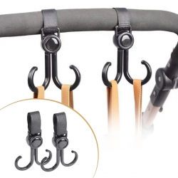 Mey İthalat®  2'li Bebek Arabası, Motor, Bisiklet Eşya Taşıma Aparatı Plastik Kanca