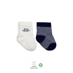 Mey İthalat®   2'Li Big Heart Penye Soket Çorap 10117 Lacivert