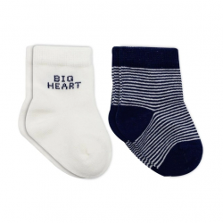 Mey İthalat®   2'Li Big Heart Penye Soket Çorap 10117 Lacivert