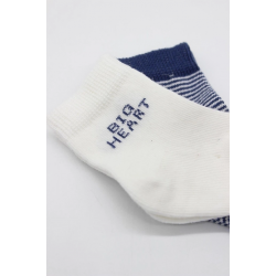 Mey İthalat®   2'Li Big Heart Penye Soket Çorap 10117 Lacivert