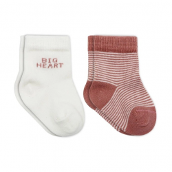 Mey İthalat®   2'Li Big Heart Penye Soket Çorap 10117 Pudra