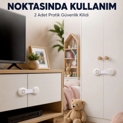 Mey İthalat® 2'li Çocuk Güvenlik Kilidi Ev İçi Koruma Seti