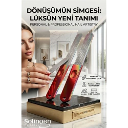 Mey İthalat® 2'li Lazer Kesim Çelik Törpü - Ömürlük Manikür Sanatı Soligen Professional 723060