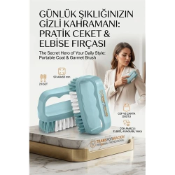 Mey İthalat® 2'li Mini Leke ve Toz Fırçası Seti - Elbise, Ayakkabı, Yaka için Pratik Çanta Boy Fırça 723098