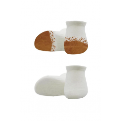 Mey İthalat®   2'Li Penye Sneakers Çorap 20105 Ekru Hardal