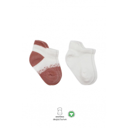 Mey İthalat®   2'Li Penye Sneakers Çorap 20105 Ekru Pudra