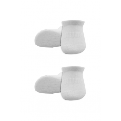 Mey İthalat®   2'Li Sneakers Kaymaz Basic Penye Çorap 20103 Beyaz Beyaz