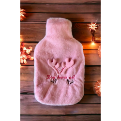Mey İthalat®  2 Litrelik Geyikli Model Peluş Kılıflı Sıcak Su Torbası