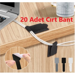 Mey İthalat® 20 Adet Kendinden Yapışkanlı Cırt Cırtlı Bant