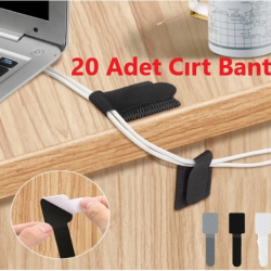 Mey İthalat® 20 Adet Kendinden Yapışkanlı Cırt Cırtlı Bant