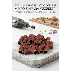 Mey İthalat® 20'li 6.4mm Yüzük Zımpara Seti | Detay İşleme & Çapak Alma 723047