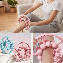 Mey İthalat®  20 Tekerlekli Ayarlanabilir Bacak ve Kol Masaj Aleti – 360° Tam Daire Derin Doku Kas ve Lenfatik Masaj Silindiri