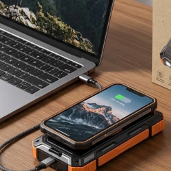 Mey İthalat® 20000 mAh Powerbank Güneş Enerjili Kablosuz Şarj Hızlı Şarj Taşınabilir Batarya (Kopya)