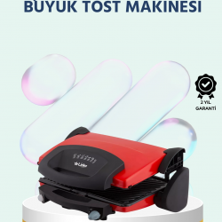 Mey İthalat® 2000W Tost ve Izgara Makinesi – Granite/Teflon Plaka Seçenekli