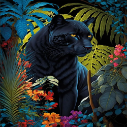 Mey İthalat® 20071 PUZZLE 500 Black Panther With a Tropical