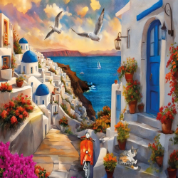 Mey İthalat® 20074 PUZZLE 500 Santorini