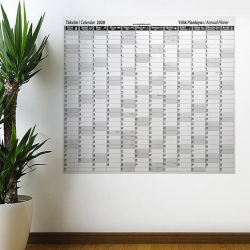 Mey İthalat®  2020 Yıllık Planlayıcı Manyetik Duvar Stickerı Takvim 110x100 cm