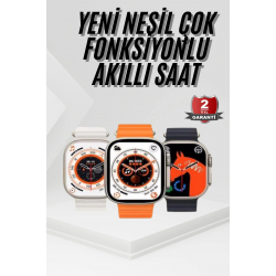 Mey İthalat® 2025 Model Akıllı Saat Kordon Hediyeli Çağrı Cevaplama Uzun Pil Süreli Android İOS Uyumlu