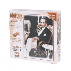 Mey İthalat® 20727 Kahve İçen Atatürk 1000 Parça Puzzle -KS Puzzle