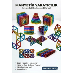Mey İthalat® 216 Parça 5mm Manyetik Top Seti | Sihirli Mıknatıslı Küp Yapı Oyuncak | Stres ve Rahatlama İçin Eğlenceli Manyetik Toplar