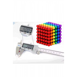 Mey İthalat® 216 Parça 5mm Manyetik Top Seti | Sihirli Mıknatıslı Küp Yapı Oyuncak | Stres ve Rahatlama İçin Eğlenceli Manyetik Toplar