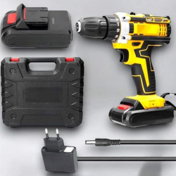 Mey İthalat® 24 Parça Çift Bataryalı Şarjlı Matkap Seti 24W Motor ve Otomatik Mil Kilitli Tasarım