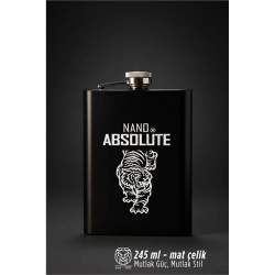 Mey İthalat® 240 ml Mat Siyah Paslanmaz Çelik İçki Matarası 722910