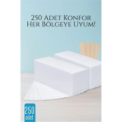 Mey İthalat® 250’lİ Ağda Bezi Seti + Spatula | Her Bölgeye Uyumlu | Evde Pratik Tüy Alma İçin 715914