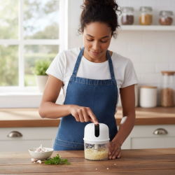 Mey İthalat®  280ml Şarjlı Taşınabilir,Pratik,Kolay Temizlenebilen Hızlı Sessiz Kablosuz USB ile Şarj Olabilen Mini Mutfak Doğrayıcısı