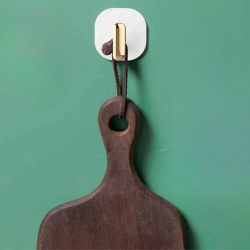 Mey İthalat®  2li Yapışkanlı Retro Askılık Dolap Kapak Kulpu Beyaz