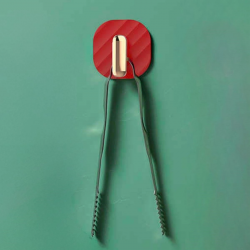 Mey İthalat®  2li Yapışkanlı Retro Askılık Dolap Kapak Kulpu Kırmızı