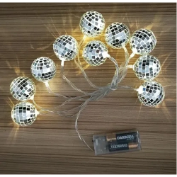 Mey İthalat® 2m 10 LED Pilli Disko Toplu Işık