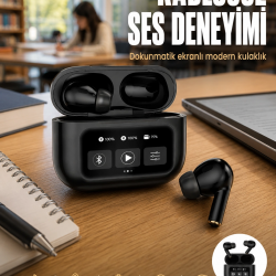 Mey İthalat® 2.Nesil Pro Ekranlı Sesli Görüşme Yapabilen Kablosuz Bluetooth Kulaklık Yeni Nesil