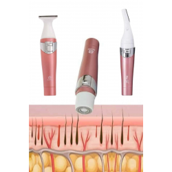 Mey İthalat® 3 Başlıklı Kıl Tüy Temizleyici Epilasyon Aleti Tüm Cilt Tiplerine Uygun