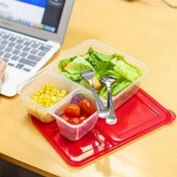 Mey İthalat®  3 Bölmeli Sefer Tası Pratik Kolay Gıda Diyet Saklama Erzak Kabı