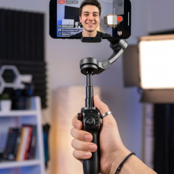 Mey İthalat® 3 Eksen Telefon Gimbal Stabilizer Video Sabitleyici Vlog ve Çekim Aparatı