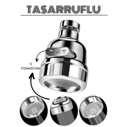 Mey İthalat® 3 Fonksiyonlu Tasarruflu Musluk Başlığı Krom 715305