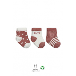 Mey İthalat®   3'Lü Penye Cute Stars Soket Çorap BS10115 Pudra