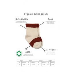 Mey İthalat®   3'Lü Penye Rainbow Soket Çorap BS10113 Kiremit