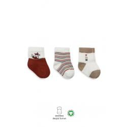 Mey İthalat®   3'Lü Penye Soket Çorap 10109 Kiremit