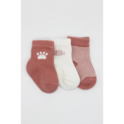 Mey İthalat®   3'Lü Penye Soket Çorap BS10110 Pudra