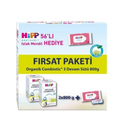 Mey İthalat®   3 Organik Combiotic Bebek Sütü 800 Gr X2 Islak Mendil Hediyeli
