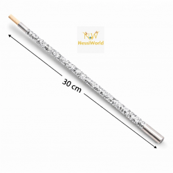 Mey İthalat® 30 cm Gümüş Payetli Sigara Tutacağı – 1920’ler Gatsby Parti Aksesuarı