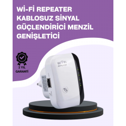 Mey İthalat® 300 Mbps Kablosuz WiFi Menzil Genişletici – Repeater & AP Modu
