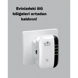 Mey İthalat® 300 Mbps Kablosuz WiFi Menzil Genişletici – Repeater & AP Modu